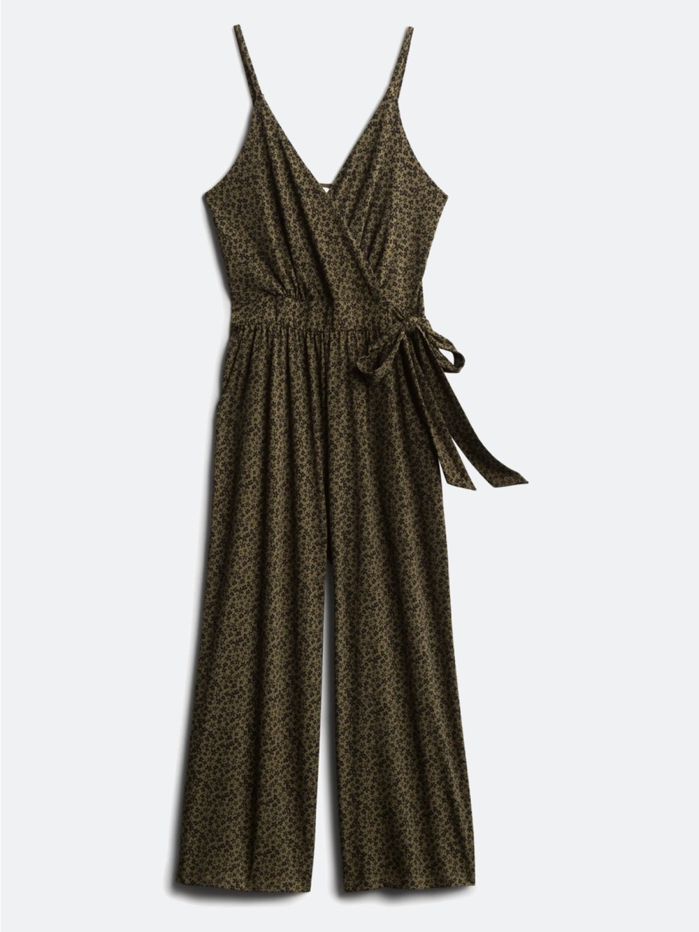 Kaileigh Rica Knit Cropped Jumpsuit Olive